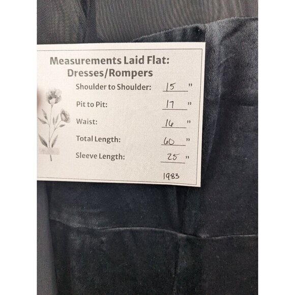 Farah Naz Black Velvet & Mesh Long Sleeve Gown Size 14 Keyhole Back Sheer Top Sl - Picture 5 of 8